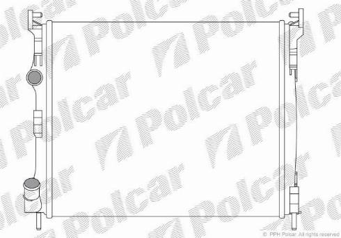 Polcar 601608A3 - Радиатор, охлаждение двигателя autosila-amz.com