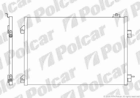 Polcar 6016K82X - Конденсатор кондиционера autosila-amz.com