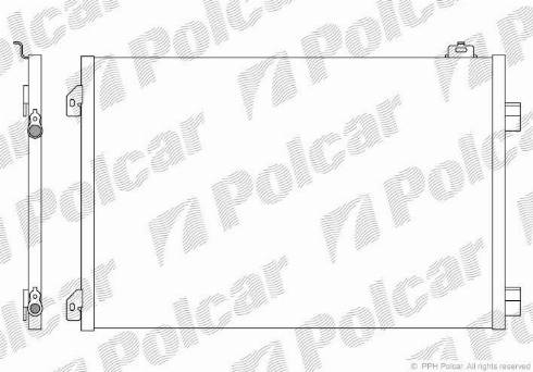 Polcar 6016K8C2 - Конденсатор кондиционера autosila-amz.com