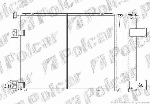 Polcar 6033085X - Радиатор, охлаждение двигателя autosila-amz.com