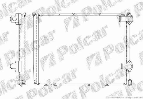 Polcar 603308-2 - Радиатор, охлаждение двигателя autosila-amz.com