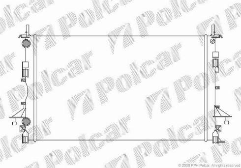 Polcar 603708A1 - Радиатор, охлаждение двигателя autosila-amz.com