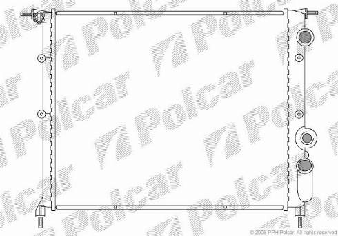Polcar 602108-1 - Радиатор, охлаждение двигателя autosila-amz.com