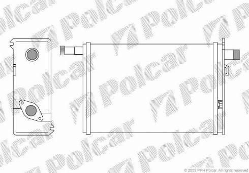Polcar 6022N8-1 - Радиатор отопителя autosila-amz.com