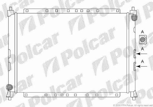 Polcar 631908A2 - Радиатор, охлаждение двигателя autosila-amz.com