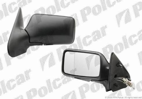 Polcar 6713511E - Зеркальное стекло, наружное зеркало autosila-amz.com