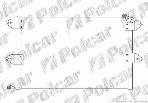 Polcar 6713K82X - Конденсатор кондиционера autosila-amz.com