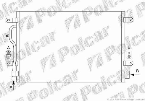 Polcar 1334K81X - Конденсатор кондиционера autosila-amz.com