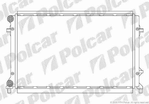 Polcar 133108-1 - Радиатор двигателя VW Golf V, Passat B6, Touran.., Skoda.. - 1,4/1,6 autosila-amz.com