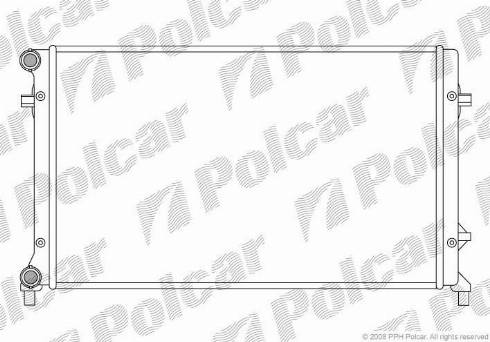 Polcar 133108A1 - Радиатор охлаждения двигателя VW Golf V, Passat B6, Touran.., Seat.., Skoda.. - 1,4/1,6 autosila-amz.com