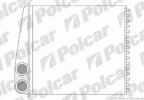 Polcar 1331N8-1 - Радиатор печки Audi A3, VW Golf V, Touran, Jetta III.., Skoda Superb, Yeti.., Seat Altea.. + autosila-amz.com
