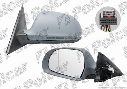 Polcar 1337512M - Зеркало внешнее левый autosila-amz.com