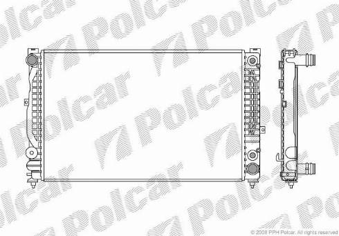 Polcar 1324086X - Радиатор, охлаждение двигателя autosila-amz.com