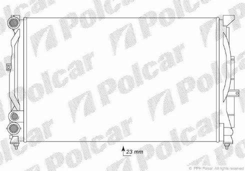 Polcar 1324082X - Радиатор, охлаждение двигателя autosila-amz.com