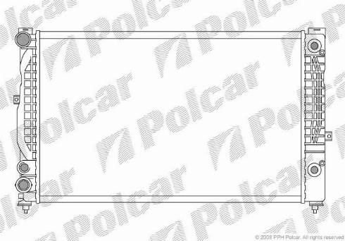 Polcar 132408A8 - Радиатор, охлаждение двигателя autosila-amz.com