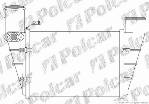 Polcar 1324J81X - Интеркулер, теплообменник турбины autosila-amz.com
