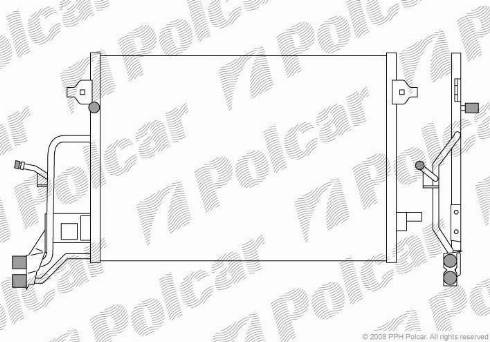 Polcar 1324K8C1 - Конденсатор кондиционера autosila-amz.com