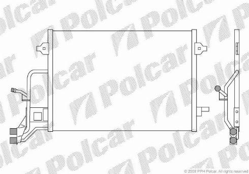 Polcar 1324K8C2 - Конденсатор кондиционера autosila-amz.com