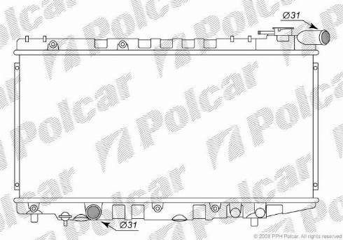 Polcar 8109085K - Радиатор, охлаждение двигателя autosila-amz.com