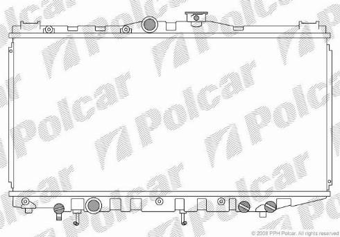 Polcar 8109086K - Радиатор, охлаждение двигателя autosila-amz.com