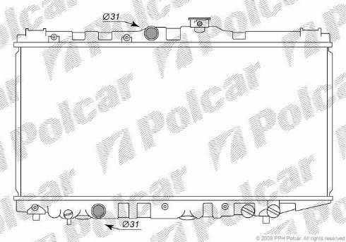 Polcar 810908-2 - Радиатор, охлаждение двигателя autosila-amz.com