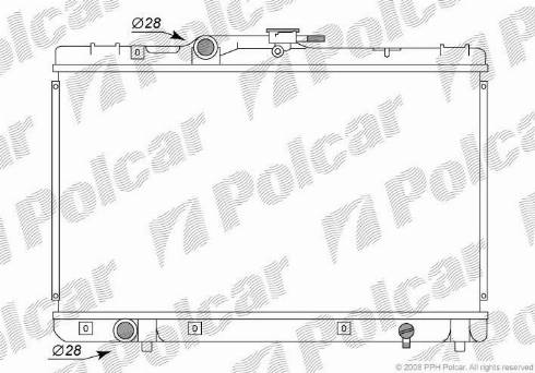 Polcar 8101084K - Радиатор, охлаждение двигателя autosila-amz.com