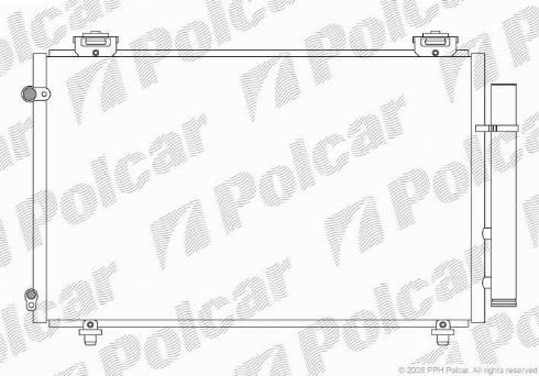 Polcar 8114K8C3 - Конденсатор кондиционера autosila-amz.com