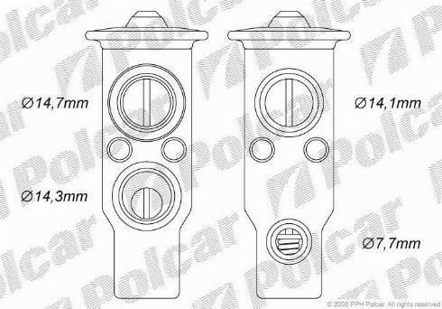 Polcar 8114KZ-1 - Расширительный клапан, кондиционер autosila-amz.com