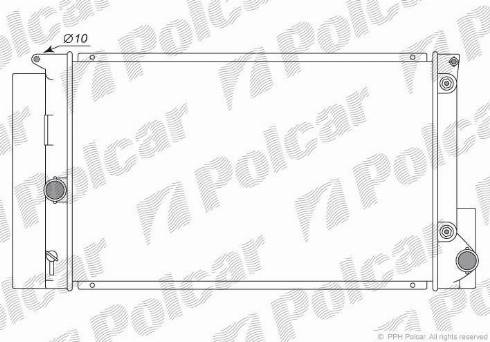 Polcar 811608-2 - Радиатор, охлаждение двигателя autosila-amz.com