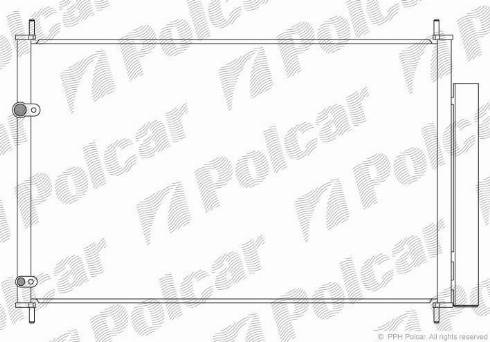 Polcar 8116K8C2 - Конденсатор кондиционера autosila-amz.com