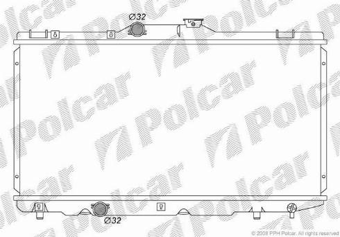 Polcar 811008-5 - Радиатор, охлаждение двигателя autosila-amz.com