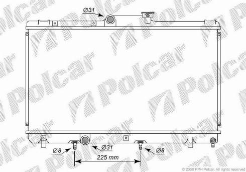 Polcar 811008-2 - Радиатор, охлаждение двигателя autosila-amz.com
