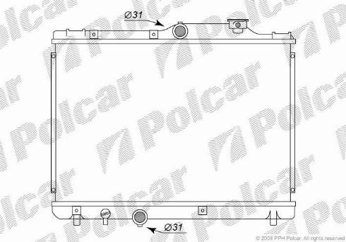 Polcar 8111082K - Радиатор, охлаждение двигателя autosila-amz.com