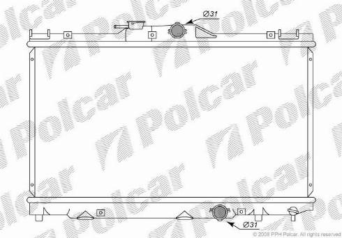 Polcar 8112081K - Радиатор, охлаждение двигателя autosila-amz.com