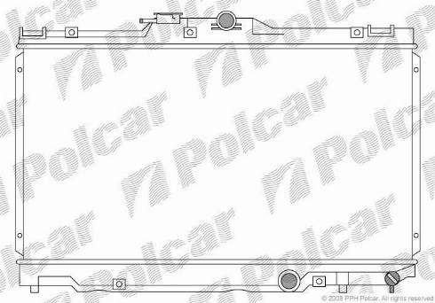 Polcar 811208-1 - Радиатор, охлаждение двигателя autosila-amz.com