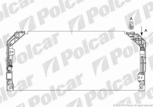 Polcar 8112K8B2 - Конденсатор кондиционера autosila-amz.com