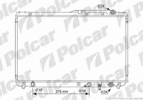 Polcar 8134082K - Радиатор, охлаждение двигателя autosila-amz.com