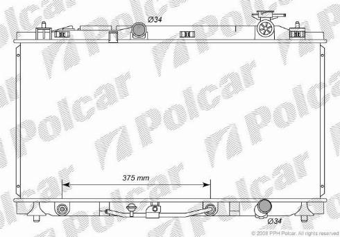 Polcar 8131082K - Радиатор, охлаждение двигателя autosila-amz.com