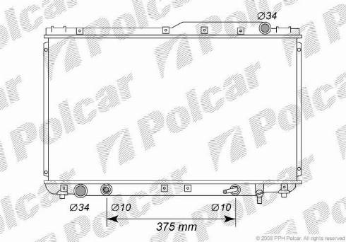 Polcar 8133088K - Радиатор, охлаждение двигателя autosila-amz.com