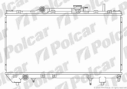 Polcar 812208-0 - Радиатор, охлаждение двигателя autosila-amz.com