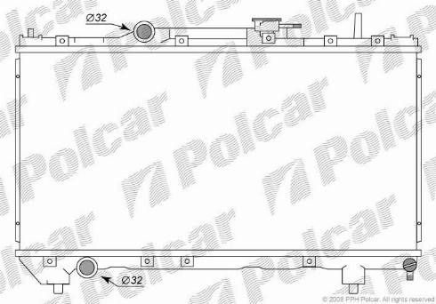 Polcar 8122081K - Радиатор, охлаждение двигателя autosila-amz.com