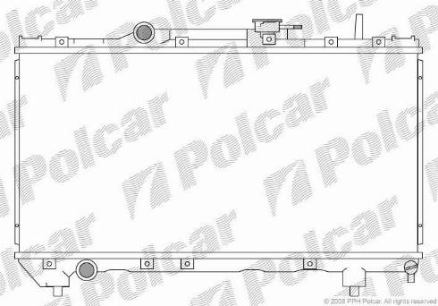 Polcar 812208-1 - Радиатор, охлаждение двигателя autosila-amz.com
