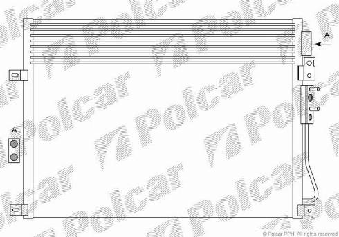 Polcar 3430K82X - Конденсатор кондиционера autosila-amz.com