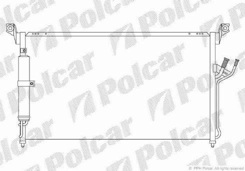 Polcar 3550K8C1 - Конденсатор кондиционера autosila-amz.com