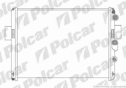 Polcar 3050084X - Радиатор, охлаждение двигателя autosila-amz.com