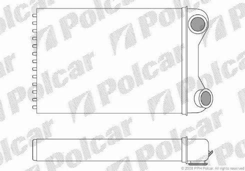Polcar 3022N82X - Теплообменник, отопление салона autosila-amz.com