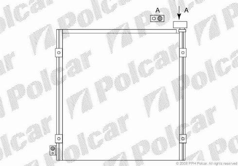 Polcar 3860K8C1 - Конденсатор кондиционера autosila-amz.com