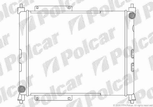 Polcar 381908A6 - Радиатор, охлаждение двигателя autosila-amz.com