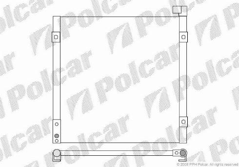 Polcar 3810K8C1 - Конденсатор кондиционера autosila-amz.com