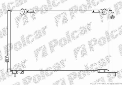 Polcar 3818K8C3 - Конденсатор кондиционера autosila-amz.com